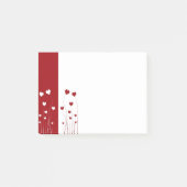 Modern Romantic Red White Love Hearts Post-it® Notes (Voorkant)