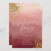Modern Romantic Valentine’s Party Invitation Kaart (Voorkant / Achterkant)