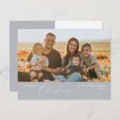 Modern Romantic, vrolijk Briefkaart kerstfamilie (Voorkant / Achterkant)