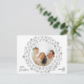 Modern Romantic, vrolijk Briefkaart kerstfamilie (Staand voorkant)