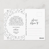 Modern Romantic, vrolijk Briefkaart kerstfamilie (Achterkant)