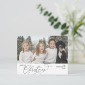 Modern Romantic, vrolijk Briefkaart kerstfamilie (Staand voorkant)