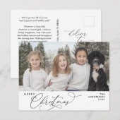 Modern Romantic, vrolijk Briefkaart kerstfamilie (Voorkant / Achterkant)