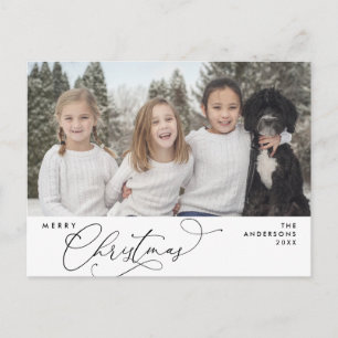 Modern Romantic, vrolijk Briefkaart kerstfamilie