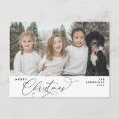 Modern Romantic, vrolijk Briefkaart kerstfamilie (Voorkant)