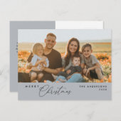 Modern Romantic, vrolijk Briefkaart kerstfamilie (Voorkant / Achterkant)