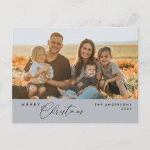 Modern Romantic, vrolijk Briefkaart kerstfamilie