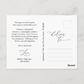 Modern Romantic, vrolijk Briefkaart kerstfamilie (Achterkant)