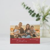 Modern Romantic, vrolijk Briefkaart kerstfamilie (Staand voorkant)