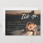 Modern Romantic We Do Photo Wedding Invitation Kaart (Voorkant)