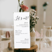 Modern Romantic Wedding Dinner Menu card