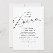 Modern Romantic Wedding Happily Ever After Dinner Kaart (Voorkant)