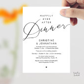 Modern Romantic Wedding Happily Ever After Dinner Kaart