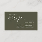 Modern Romantic Wedding Invites RSVP Reminder Card Informatiekaartje (Voorkant)