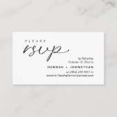 Modern Romantic Wedding Invites RSVP Reminder Card Informatiekaartje (Voorkant)