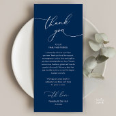 Modern Romantic Wedding Reception Thank You Card Programmakaart