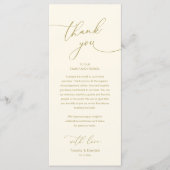 Modern Romantic Wedding Reception Thank You Card Programmakaart (Voorkant)