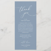 Modern Romantic Wedding Reception Thank You Card Programmakaart (Voorkant)
