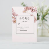 Modern Romantic Wedding RVSP-uitbreidingskaart RSVP Kaartje (Staand voorkant)