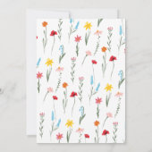 Modern Romantic Wildflower Boho Spring Kaart (Achterkant)