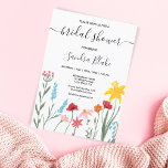 Modern Romantic Wildflower Boho Spring Kaart<br><div class="desc">Deze moderne bridale doucheuitnodigingen vieren lenteliefde met handgetekende kleurrijke en romantische wilde bloemen (oorspronkelijk kunstwerk van savanamm)</div>
