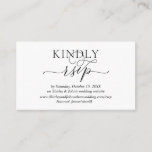 Modern Romantic, zwart script, online RSVP-website Informatiekaartje<br><div class="desc">Dit is de Moderne Mooie Romantische,  RSVP-kaart,  in eenvoudig Zwart script,  voor je trouwuitnodiging,  of de feestkaart voor feestvieren. U kunt de doopvontkleuren veranderen,  en uw trouwwebsitedetails toevoegen door Zazzle tekst het uitgeven hulpmiddel te gebruiken. #TeeshaDerrick</div>