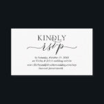 Modern Romantic, zwart script, online website RSVP Informatiekaartje<br><div class="desc">Dit is de Moderne Mooie Romantische,  RSVP-kaart,  in eenvoudig Zwart script,  voor je trouwuitnodiging,  of de feestkaart voor feestvieren. U kunt de doopvontkleuren veranderen,  en uw trouwwebsitedetails toevoegen door Zazzle tekst het uitgeven hulpmiddel te gebruiken. #TeeshaDerrick</div>