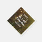 Modern & romantisch betoverd bos bruiloft servet (Hoek)