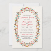 Modern romantisch elegant bloemenrepetitiediner kaart (Voorkant)