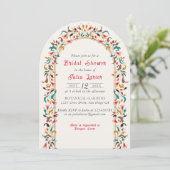 Modern Romantisch Elegant FloralWreath Vrijgezelle Kaart (Staand voorkant)