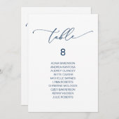 Modern Romantisch Gasten Zittafel Kaart (Voorkant / Achterkant)