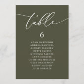 Modern Romantisch Gasten Zittafel Kaart (Voorkant)