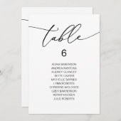 Modern Romantisch Gasten Zittafel Kaart (Voorkant / Achterkant)