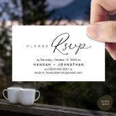 Modern Romantisch Huwelijk Nodigt RSVP Herinnering Informatiekaartje