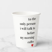 Modern romantisch mooi citaat papieren bekers (Achterkant)