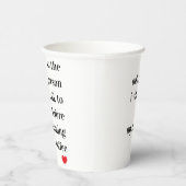 Modern romantisch mooi citaat papieren bekers (Rechts)