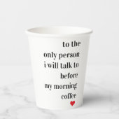 Modern romantisch mooi citaat papieren bekers (Voorkant)