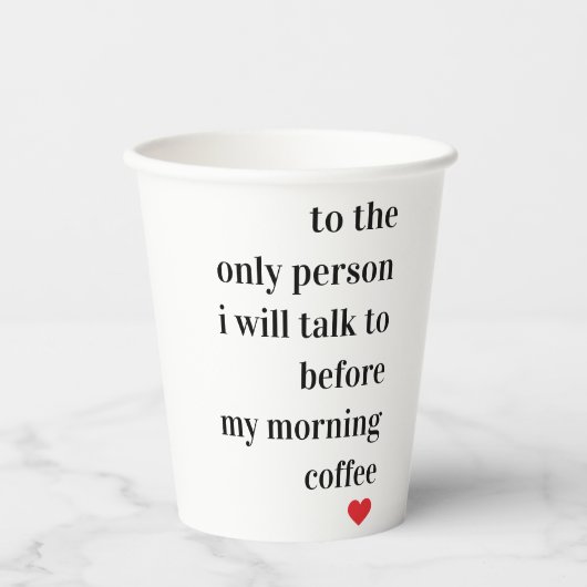 Modern romantisch mooi citaat papieren bekers (Voorkant)