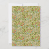 Modern Romantisch Morris Bloemen Biscuit Bruiloft Kaart (Achterkant)