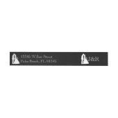 Modern romantisch paar bruiloft wrap rond label (Individueel)