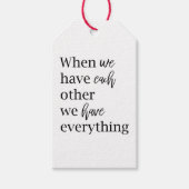 Modern romantisch paar citaat mooi cadeau cadeaulabel (Voorkant)