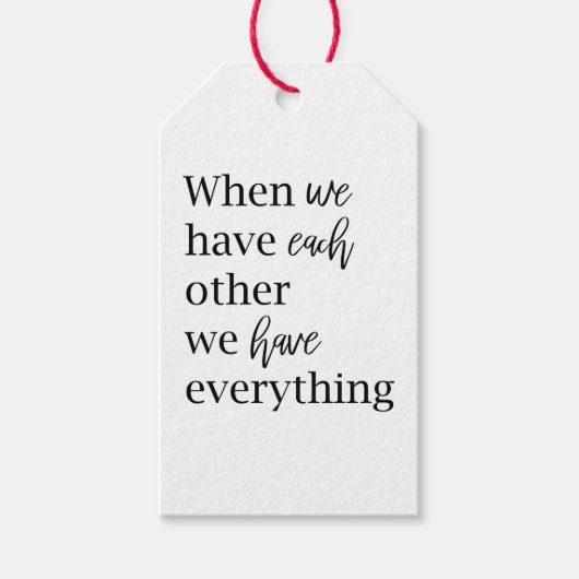 Modern romantisch paar citaat mooi cadeau cadeaulabel (Voorkant)