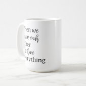 Modern romantisch paar citaat mooi cadeau koffiemok (Voorkant links)