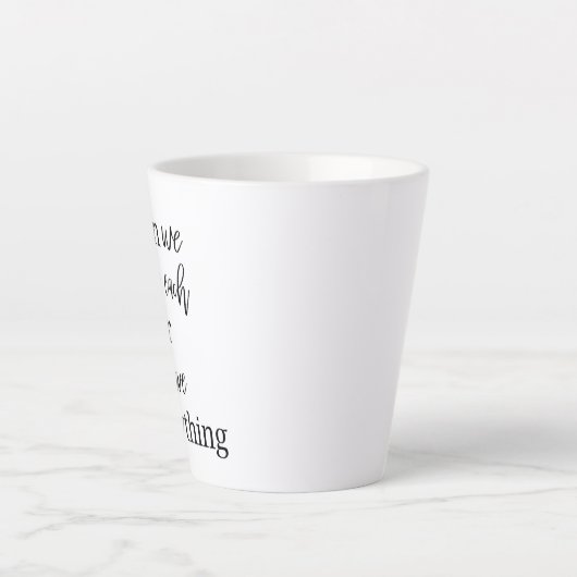 Modern romantisch paar citaat mooi cadeau latte mok (Voorkant)