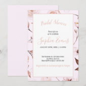 Modern Romantisch Roos en Floral Vrijgezellenfeest Kaart (Voorkant / Achterkant)