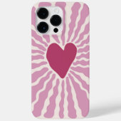 Modern romantisch roze harten patroon Case-Mate iPhone case (Achterkant)