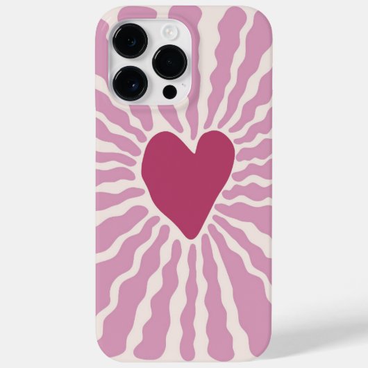 Modern romantisch roze harten patroon Case-Mate iPhone case (Achterkant)