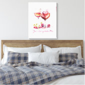 Modern Romantisch Schattige Rode Hart Valentijnsda Canvas Afdruk (Insitu (Slaapkamer))