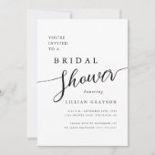 Modern Romantisch Script Zwart & Wit Vrijgezellenf Kaart (Voorkant)