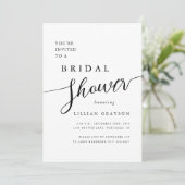 Modern Romantisch Script Zwart & Wit Vrijgezellenf Kaart (Staand voorkant)